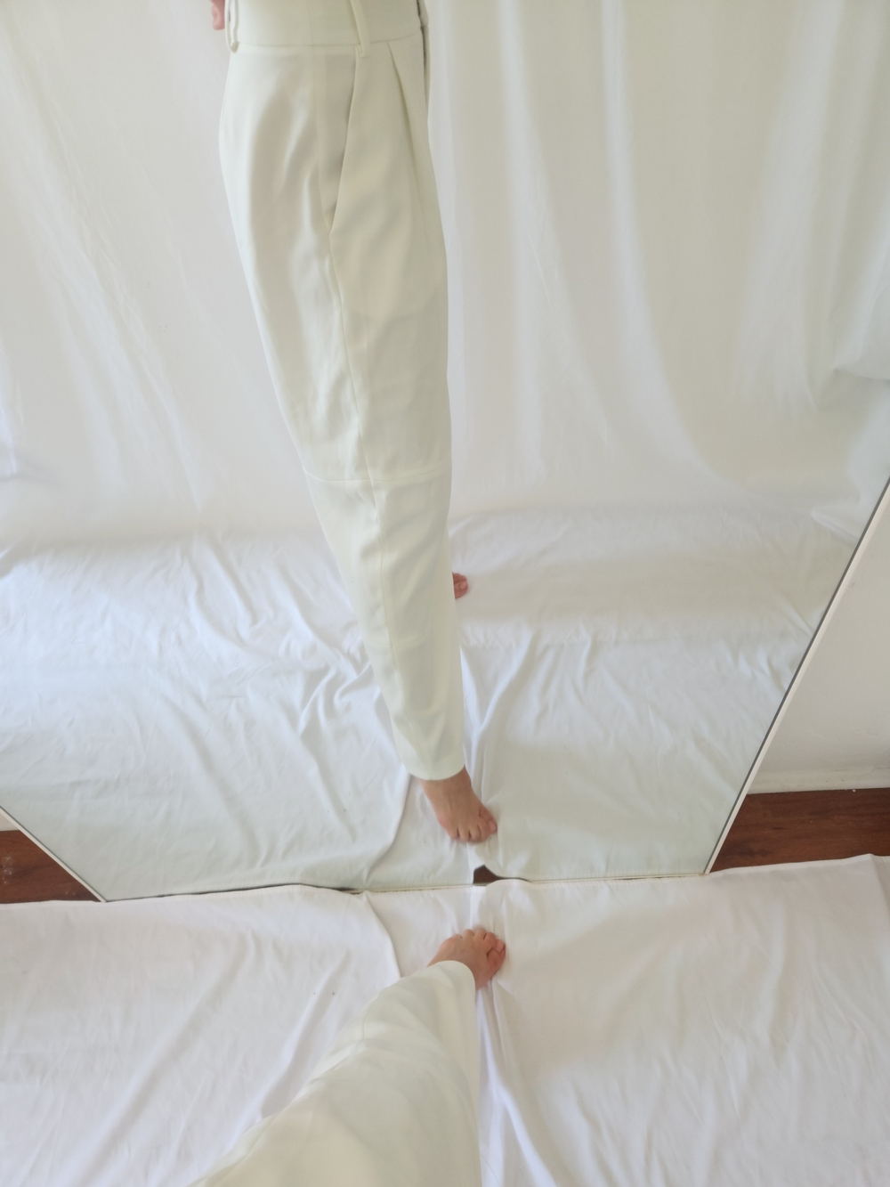 Sally LaPointe Ivory Tailored Trousers - Picture 4 of 10